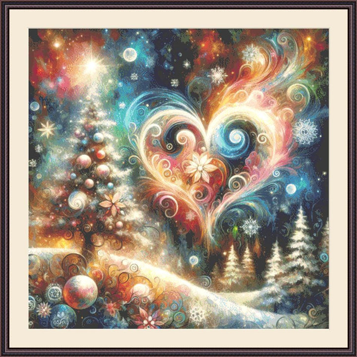 Whispers of Winter counted cross stitch pattern by World of Love Hearts/Adrian G. Eyre