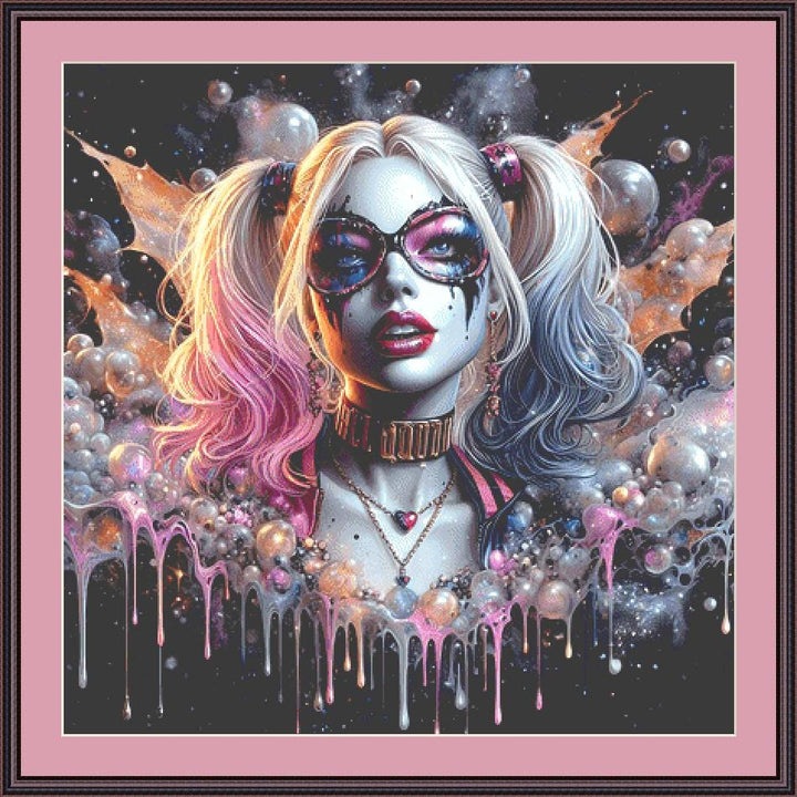 Emo Villain Girl 1 counted cross stitch pattern by Clarissa Design Studio