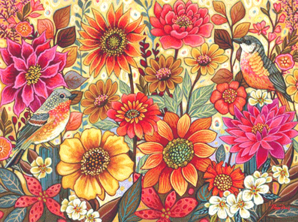 Living Together In Harmony counted cross stitch pattern by Peggy Davis/Porterfields Fine Art Licensing