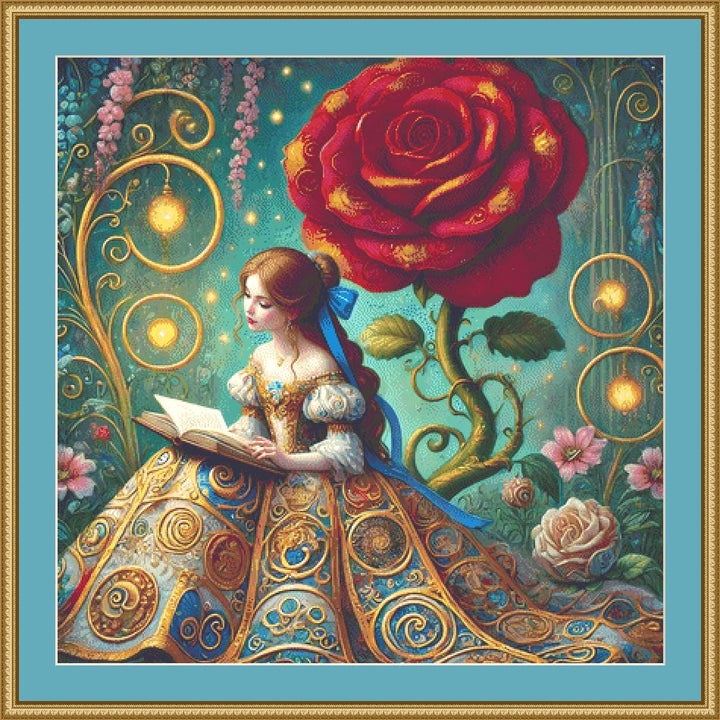 Belle counted cross stitch pattern by Mystic Vision Gallery