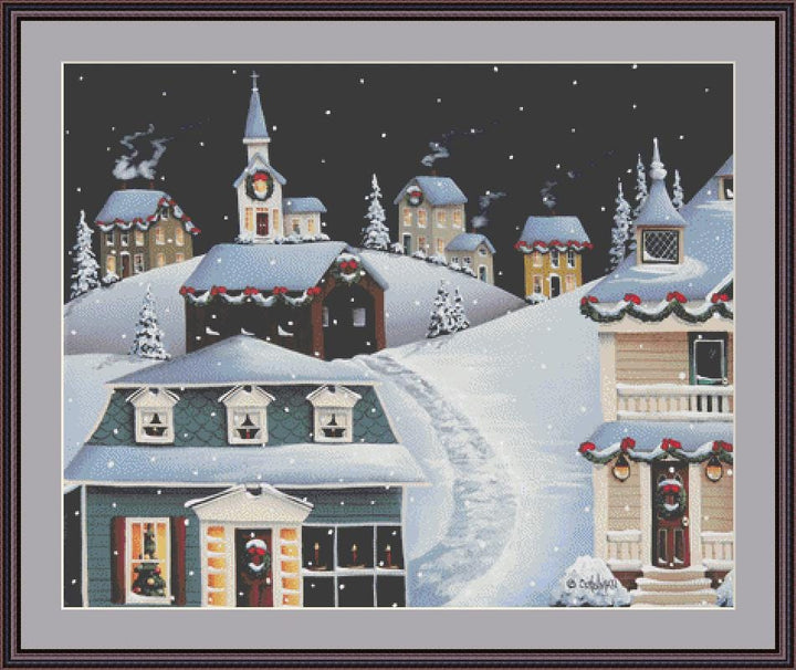 Tinsel Town Christmas counted cross stitch pattern by Catherine Holman/Ansada Art Licensing Group, LLC