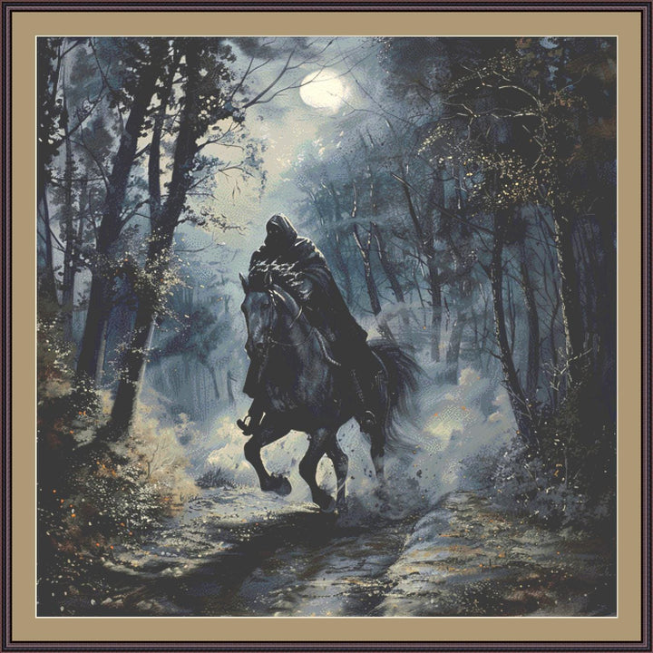 What Comes in the Night (Max Size/Color) counted cross stitch pattern by The Art Revivalist