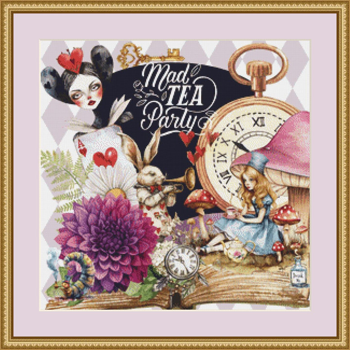 Mad Tea Party (Small) counted cross stitch pattern by Stitches Sew Beautiful, LLC