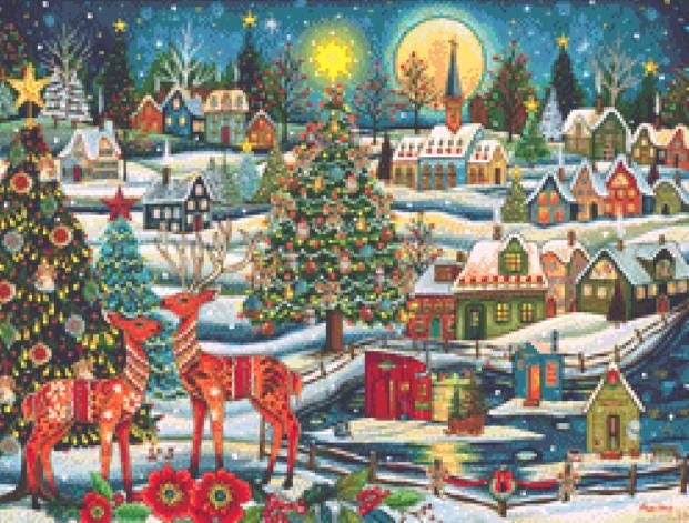 A Scandinavian Christmas (Small) counted cross stitch pattern by Peggy Davis/Porterfields Fine Art Licensing