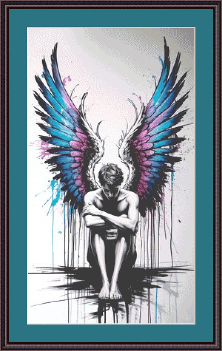 Fallen Angel counted cross stitch pattern by Eder Jose Rosa