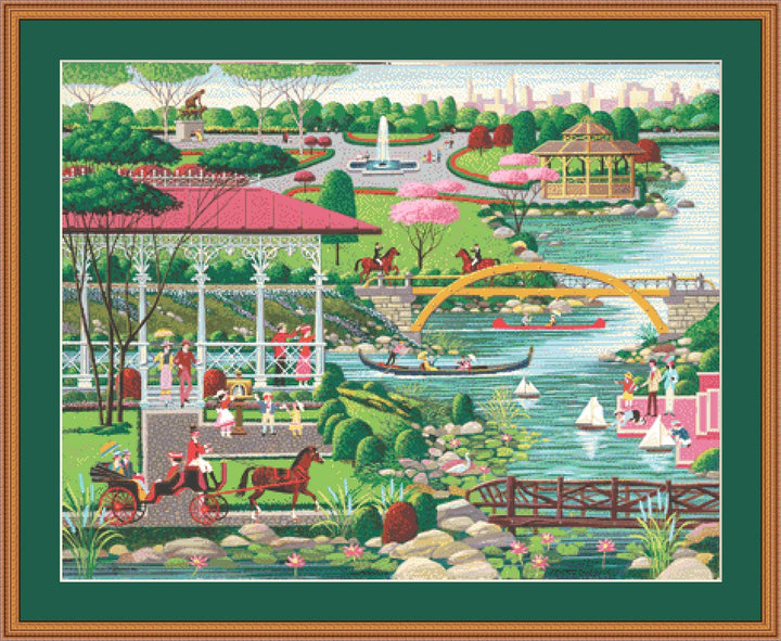 Central Park counted cross stitch pattern by Heronim/Ansada Art Licensing Group, LLC (Digital Format)