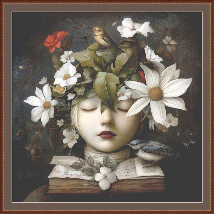 Alchemy Botanical (Max Size/Color) counted cross stitch pattern by Alisa Smith Williams (Digital Format)