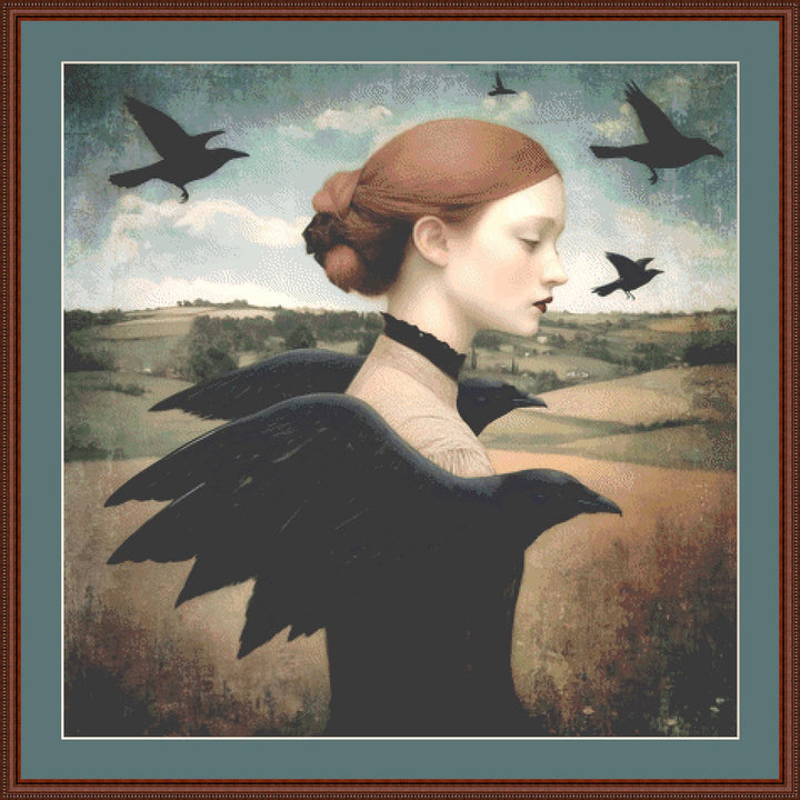 Wings counted cross stitch pattern by Alisa Smith Williams (Digital Format)