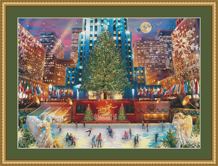 Rockefeller Christmas Joy counted cross stitch pattern by Artbeat Studio, Licensed by MGL, www.mglart.com (Digital Format)