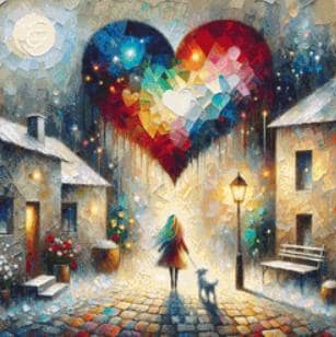 Cobblestone Dream (Small) counted cross stitch pattern by World of Love Hearts/Adrian G. Eyre (Digital Format)