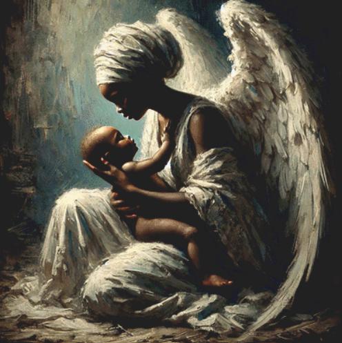 Guardian Angel counted cross stitch pattern by Bryna T. Art & Design (Digital Format)