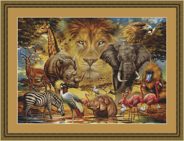King in The Sky counted cross stitch pattern by Ciro Marchetti, Licensed by MGL, www.mglart.com (Digital Format)