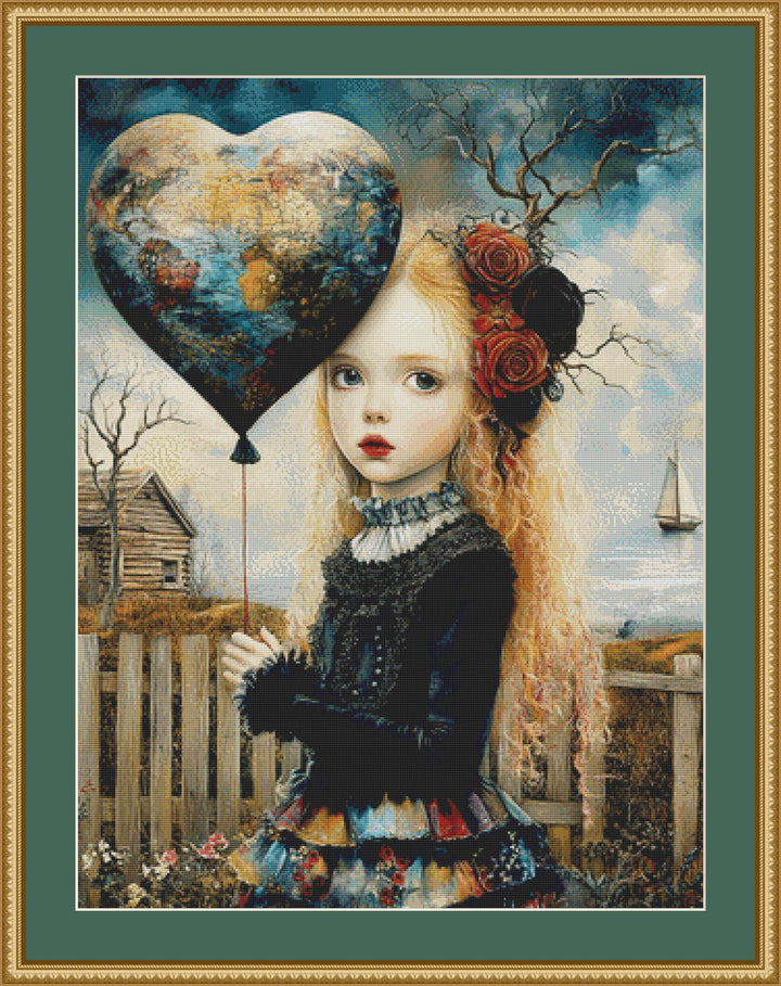 A Balloon Full of Tomorrows counted cross stitch pattern by Bryna T Art & Design (Digital Format)