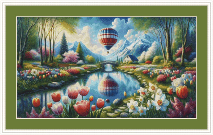 A Beautiful Balloon Ride counted cross stitch pattern by Eder Jose Rosa (Digital Format)
