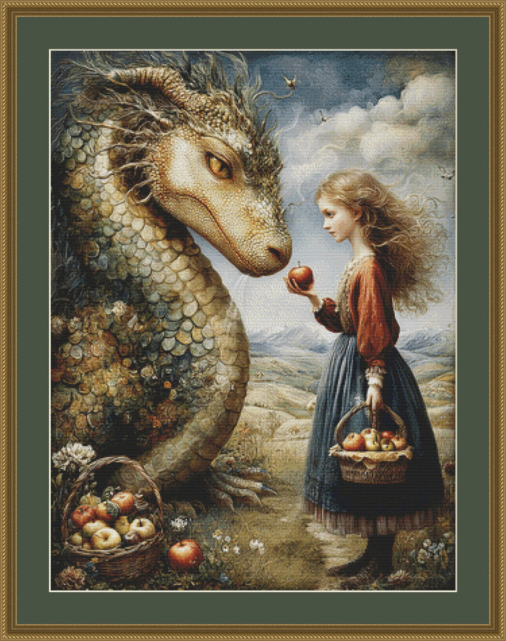 He Helps With the Harvest counted cross stitch pattern by Bryna T Art & Design (Digital Format)