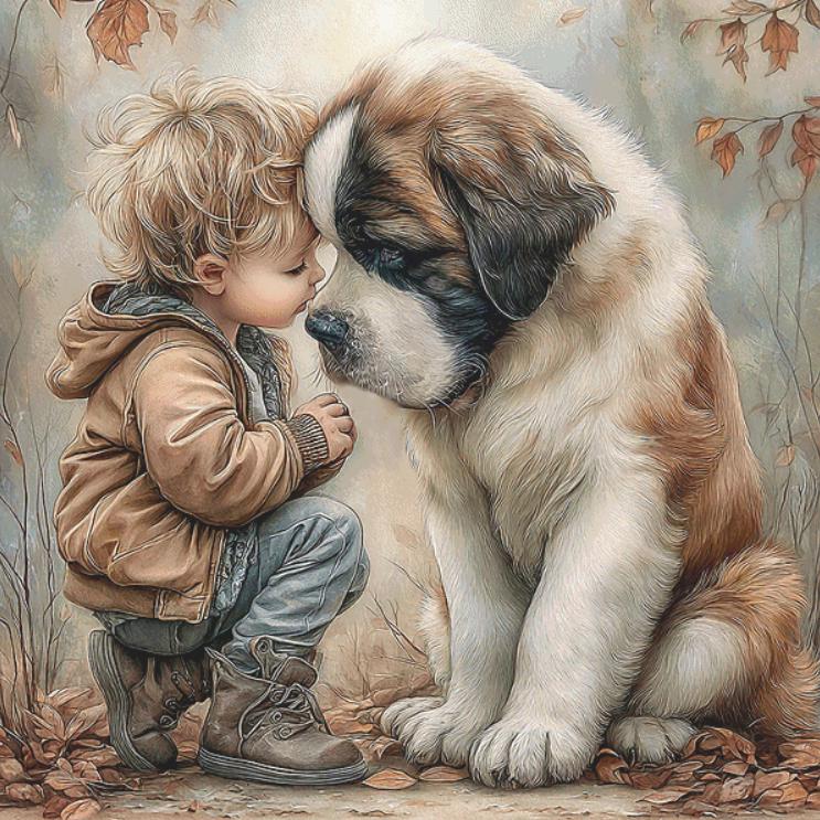 Best Buddies (Max Size/Color) counted cross stitch pattern by Bryna T. Art & Design