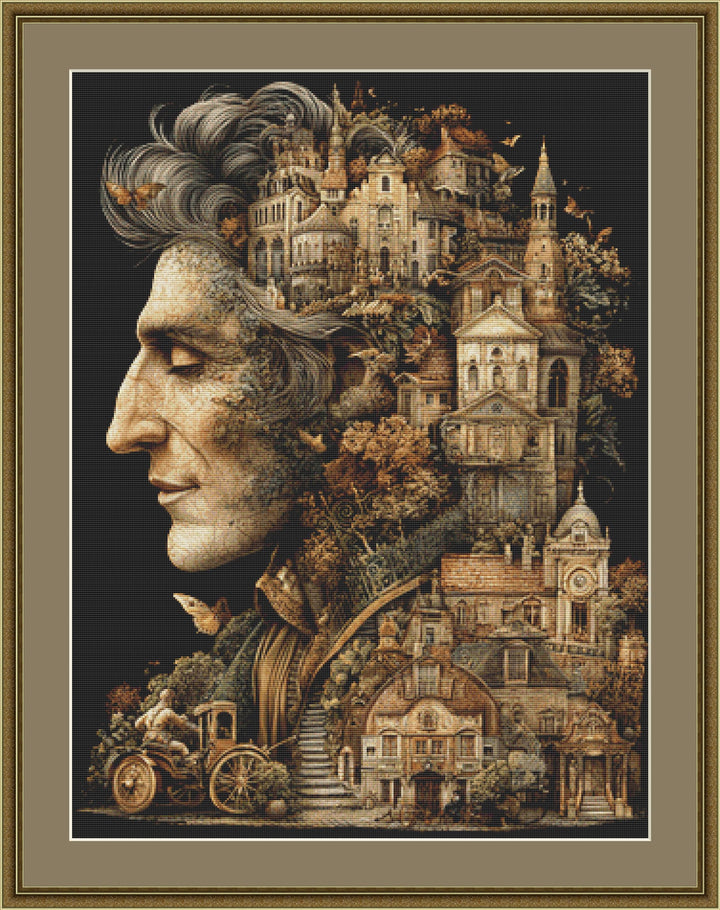 The Gold Lady's Companion counted cross stitch pattern by Bryna T Art & Design (Digital Format)