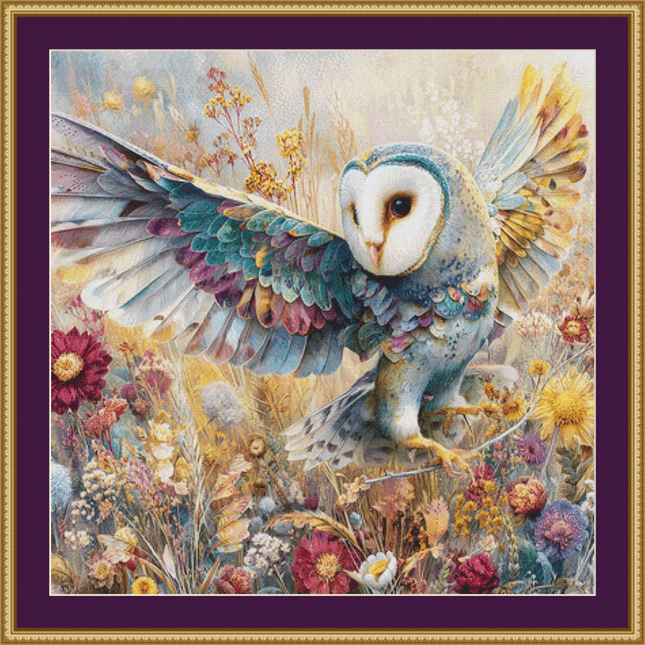 Petal Storm Beneath Electric Wings counted cross stitch pattern by Bryna T. Art & Design (Digital Format)
