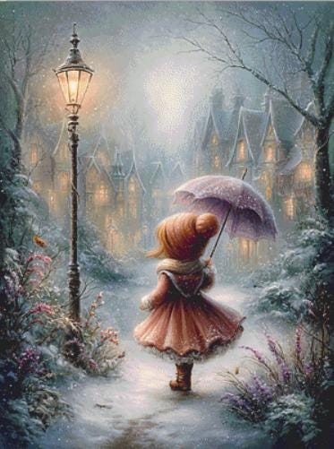 A Winter Stroll counted cross stitch pattern by Sassy E. Boutique (Digital Format)