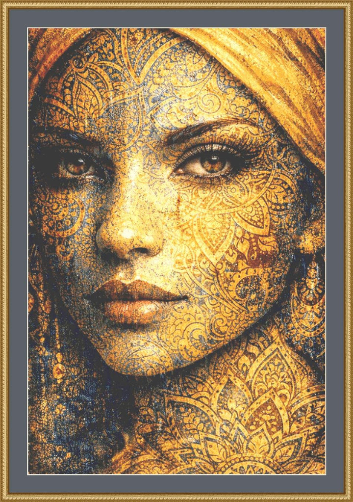 The Beauty of Woman Patterns of the Soul Series No. 1 (Max Size/Color) counted cross stitch pattern by Eder Jose Rosa (Digital Format)