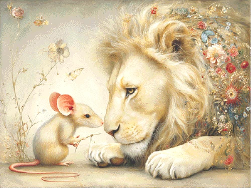 Removing the Thorn counted cross stitch pattern by Bryna T. Art & Design (Digital Format)