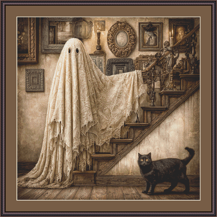 A Ghostly Welcome cross stitch pattern by Bryna T. Art & Design