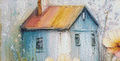 "A Little House by The Sea" cross stitch pattern by Sassy E. Boutique