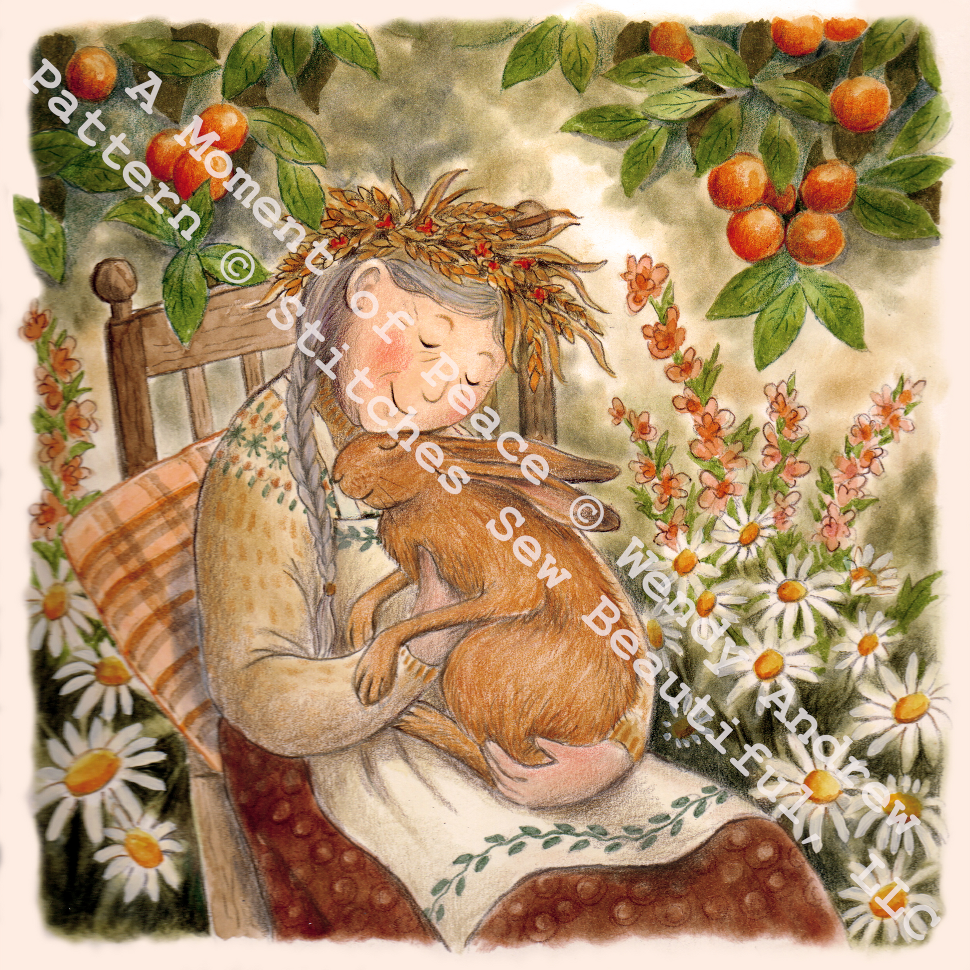 "A Moment of Peace" counted cross stitch pattern by Wendy Andrew/Painting Dreams