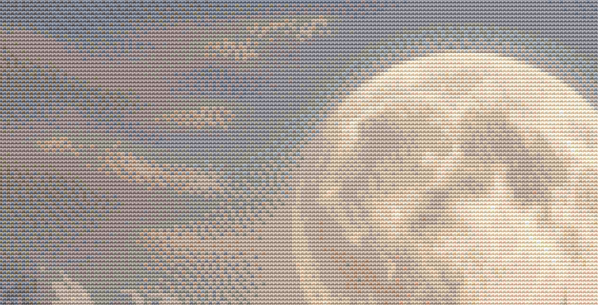 "A Moonlit Winter's Journey" cross stitch pattern by Queen Bee Designs