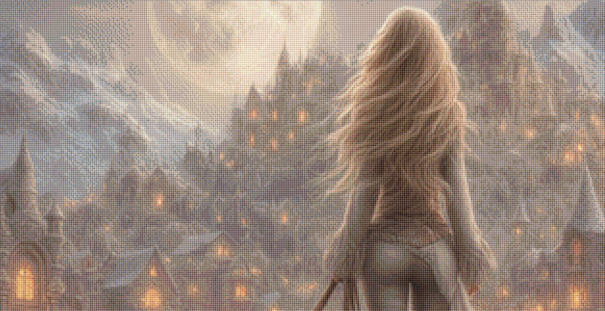 "A Moonlit Winter's Journey" cross stitch pattern by Queen Bee Designs