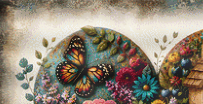 "A Cup of Cottage Magic" cross stitch pattern by World of Love Hearts