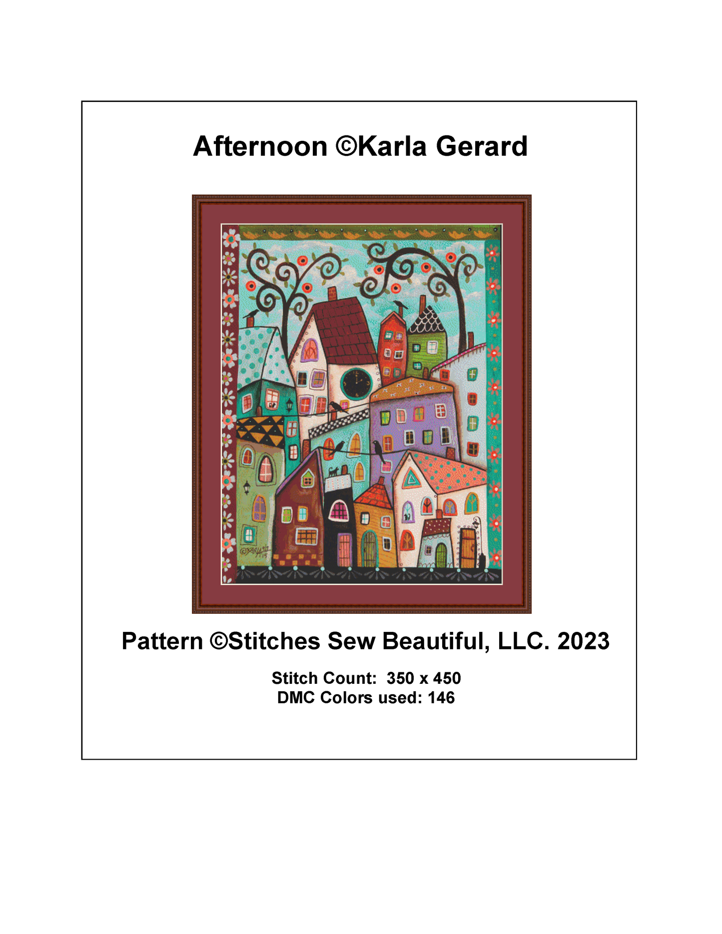 Afternoon counted cross stitch pattern by Karla Gerard