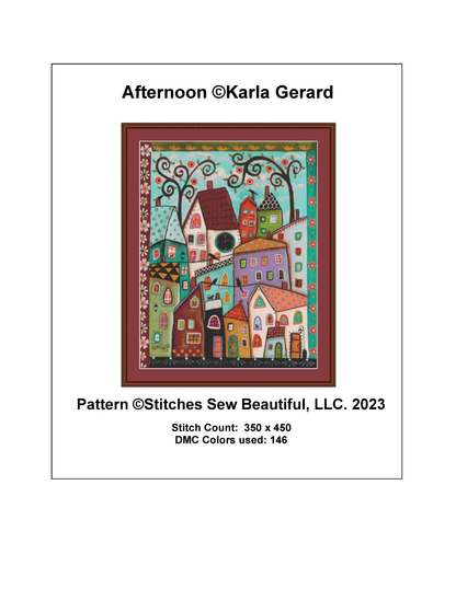 Afternoon counted cross stitch pattern by Karla Gerard