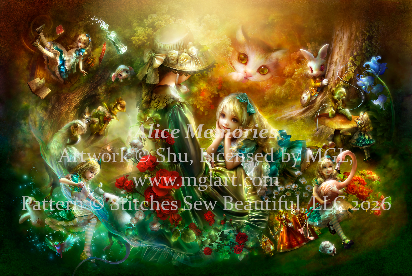 Alice Memories cross stitch pattern by Shu, Licensed by MGL, www.mglart.com