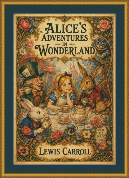 "Alice's Adventures in Wonderland" cross stitch pattern by The Old Stationery Shop