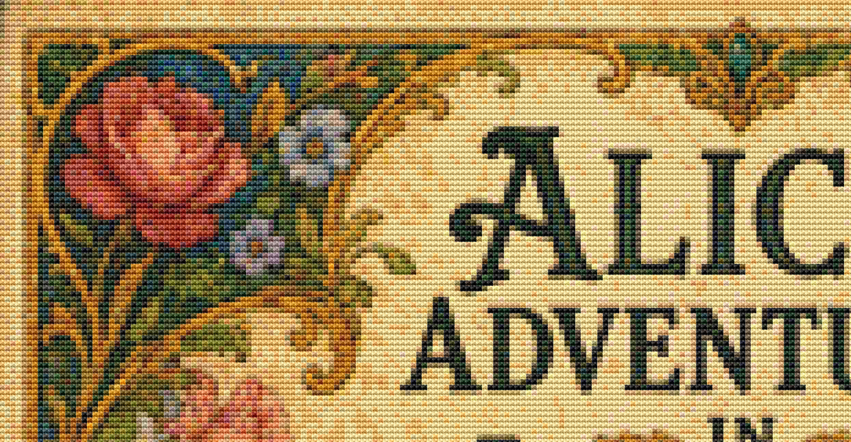 "Alice's Adventures in Wonderland" cross stitch pattern by The Old Stationery Shop