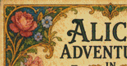 "Alice's Adventures in Wonderland" cross stitch pattern by The Old Stationery Shop