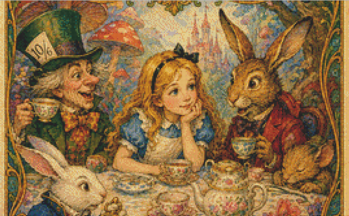 "Alice's Adventures in Wonderland" cross stitch pattern by The Old Stationery Shop