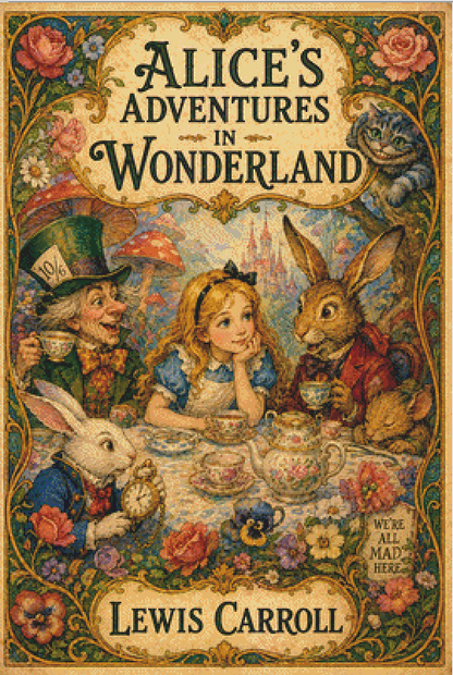 "Alice's Adventures in Wonderland" cross stitch pattern by The Old Stationery Shop