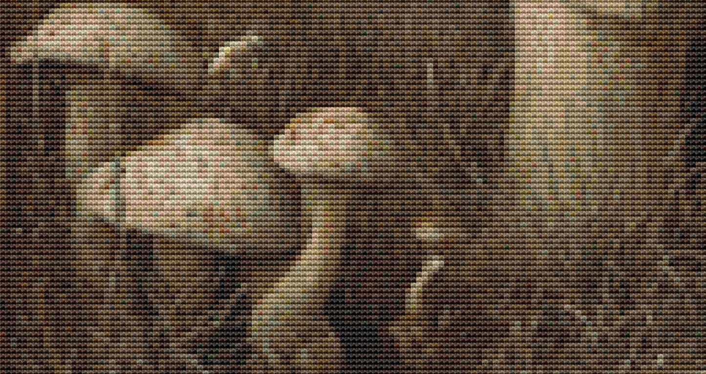 Alice and Caterpillar counted cross stitch pattern by Bryna T. Art and Design