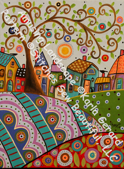 Amusing Landscape counted cross stitch pattern by Karla Gerard