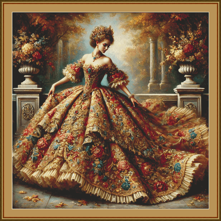 "Autumn Empress" (MSMC) cross stitch pattern by Mystic Vision Gallery