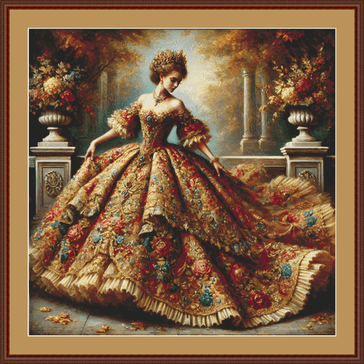 "Autumn Empress" cross stitch pattern by Mystic Vision Gallery