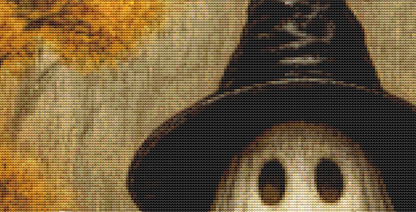 "Autumn's Little Haunt" cross stitch pattern by Queen Bee Designs