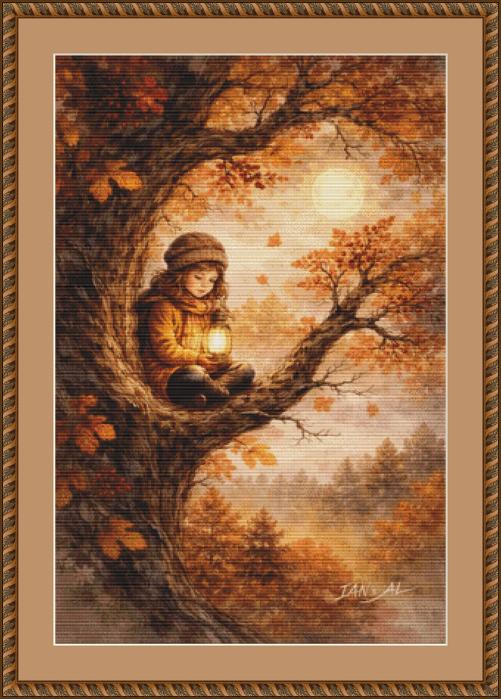 Autumn's Small Keeper cross stitch pattern By Ian's AI Art