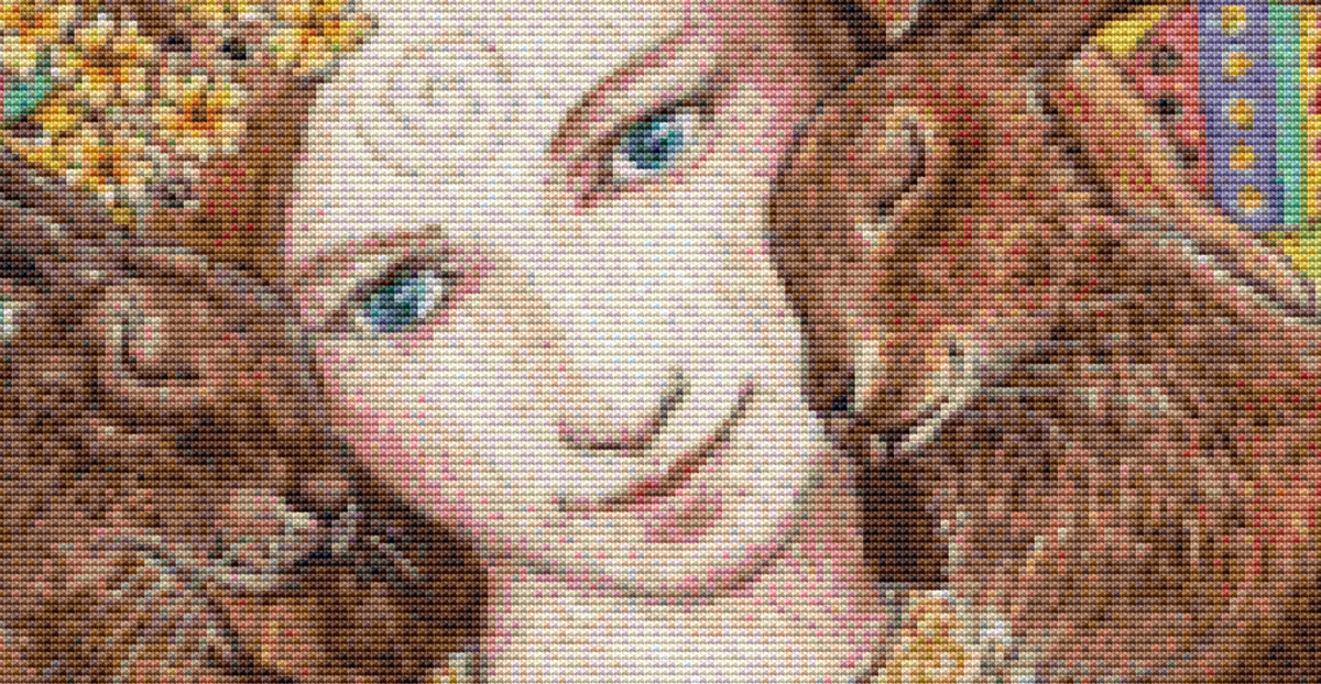 "Awakening Creativity"  counted cross stitch pattern by Wendy Andrew