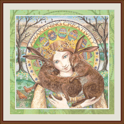 "Awakening Creativity"  counted cross stitch pattern by Wendy Andrew