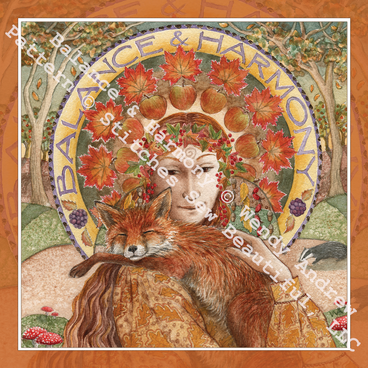 "Balance & Harmony" counted cross stitch pattern by Wendy Andrew