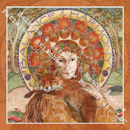 "Balance & Harmony" counted cross stitch pattern by Wendy Andrew