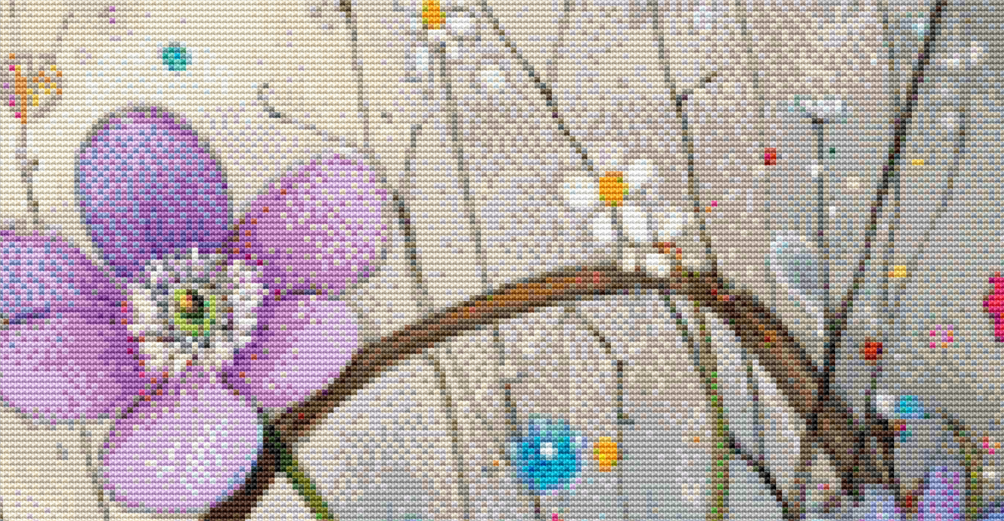 Basket of Joy cross stitch pattern by S. Jade Studio
